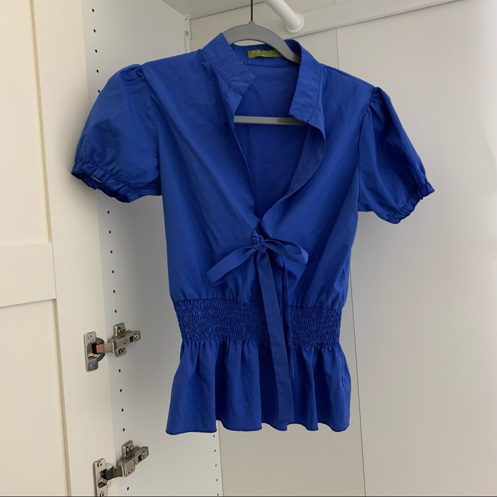 5/$25 Sale ☀️ Royal Blue 40s Inspired Blouse
